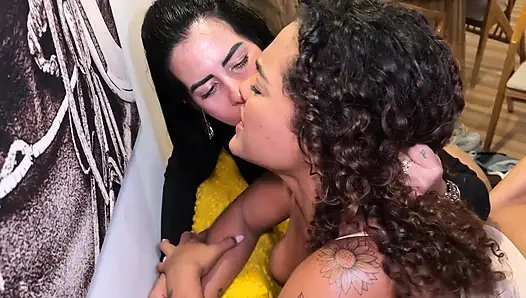 My Best Friend's Cuckold Boyfriend Fucks Me in My Living Room and We Had an Threesome