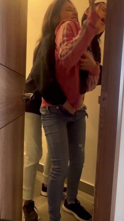 My friend leaves me alone in the house of his hot aunt's house and  Hard Fuck in the bathroom | Clip 1