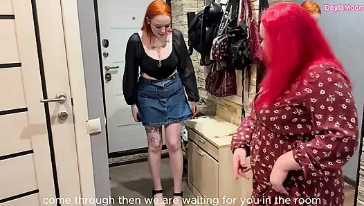 Threesome with my stepmom and my girlfriend. Seriously dirty sex.