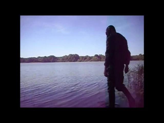 Swimming with PVC suit in the lake