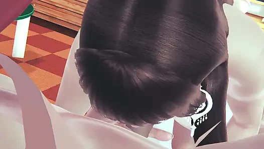 Aşık üvey anne tutkuya sahip olmadan çok uzun bir süre sonra kendini sevişmeye karar verir - 3d animasyon tam