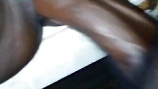 Nigerian Skinny girl with tight and creamy pussy takes big black cock