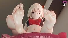 Sessão de fetiche por pés - você é um tapete para ela (3d hentai)
