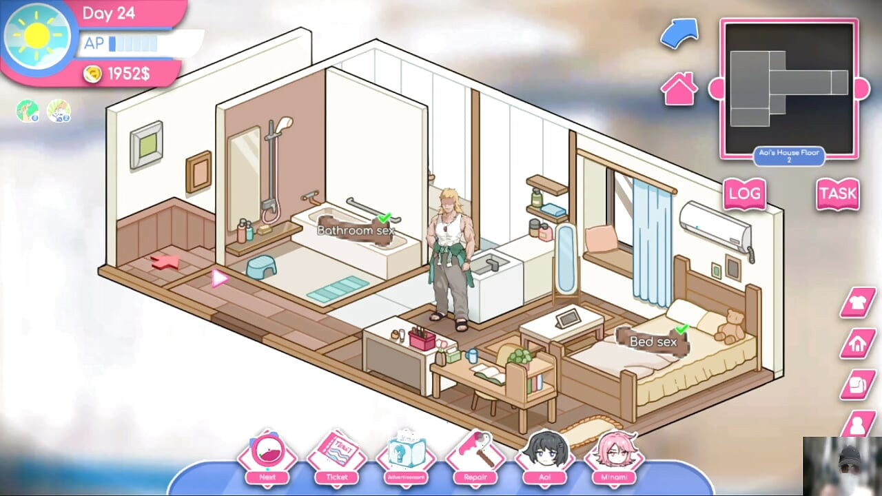 EP-4"LIFEGUARD HOLIC GAMEPLAY!NTR! HENTAI GAME! BF caught me and her gf fucking in his house.