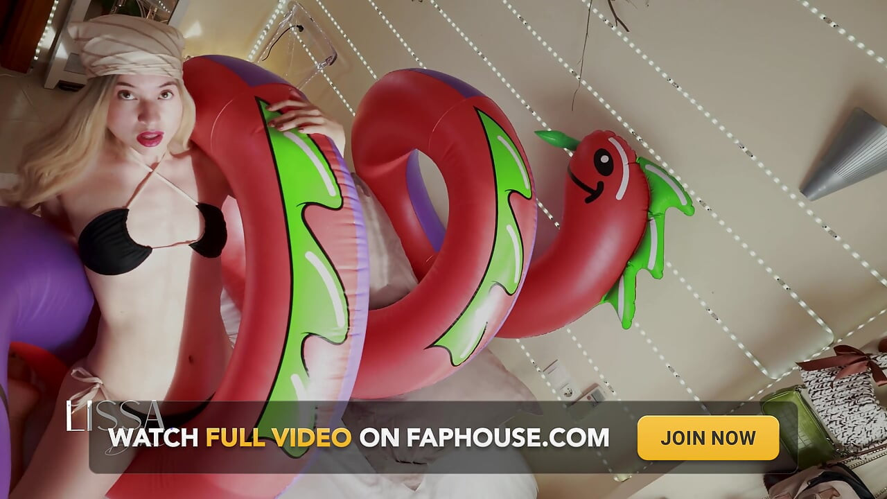 I Seduce My Giant Inflatable Snake in a Black Bikini