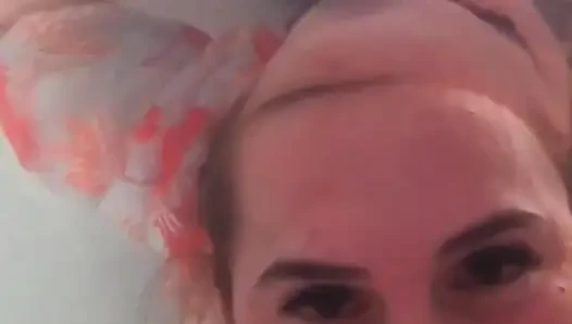 Breath Holding Underwater in Bathtub and Record with Waterproof Camera