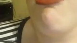 Lip sucking