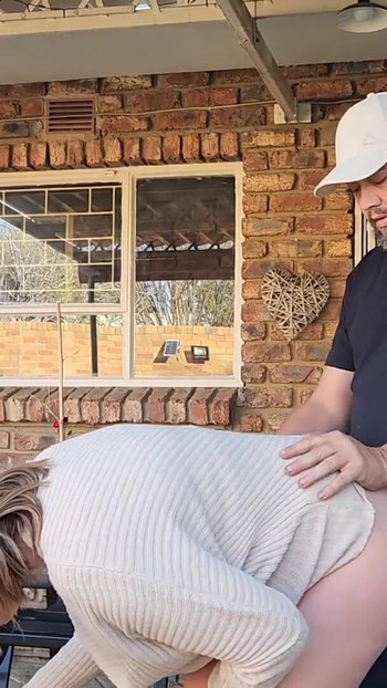 Captivating moment from "Mutual masturbation with my neighbors wife turns into outdoor creampie"
