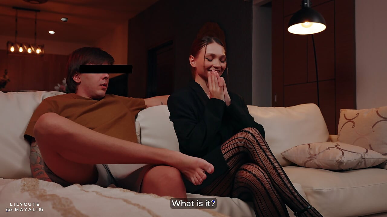 Scared Stepmom Grabs Step son's Dick During Horror Movie - Then Rides Him!
