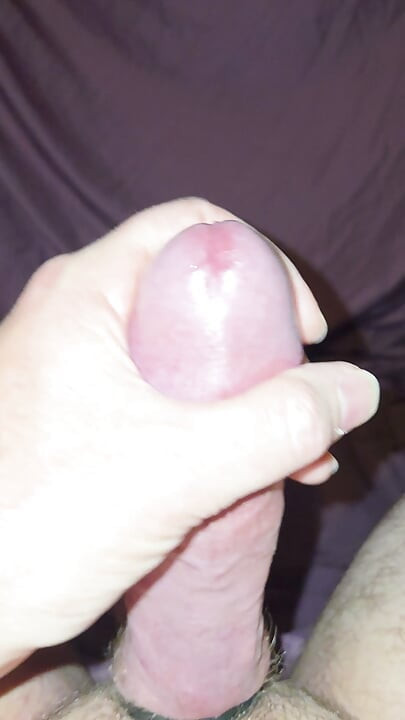 Edging my hard cock until eruption of cum