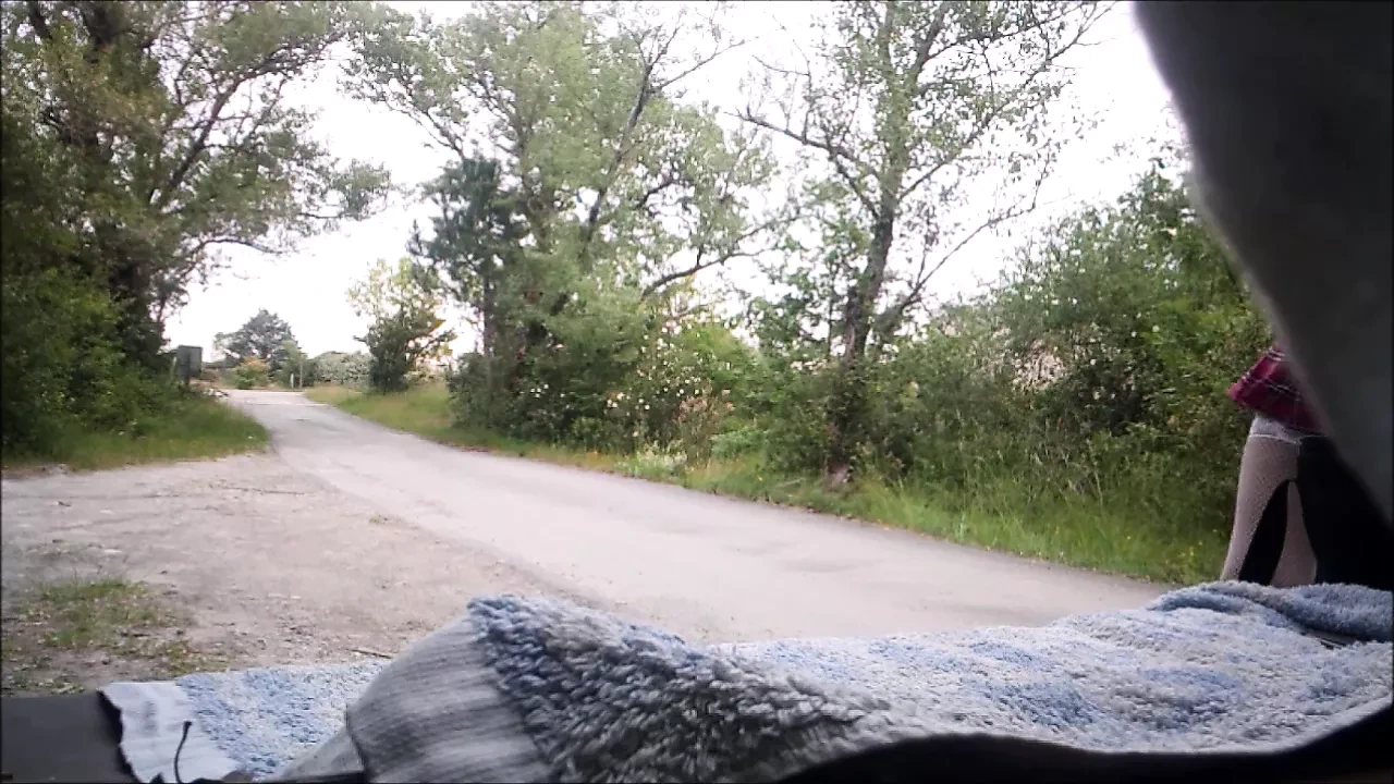 unknown wank jerk cum on me nature exhib parking road