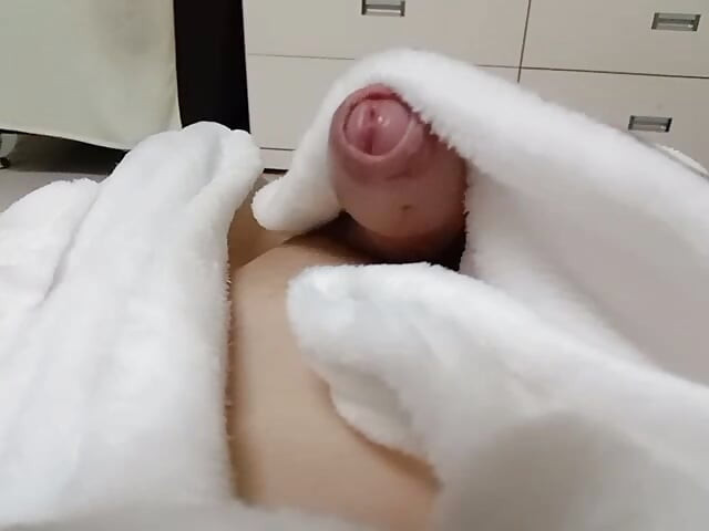 White towel covering only half