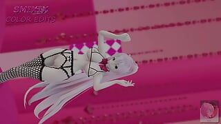 Megurine Luka desnuda danza vocaloid hentai mmd 3D ojos negros editar smixix