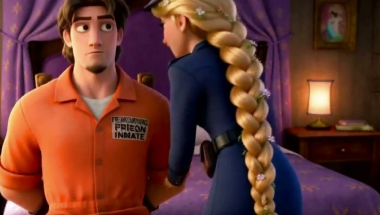 Rapunzel blir knullet av Flynn Rider - animert porno (HD)