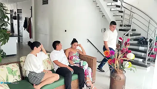 CUCKOLD GIRLFRIEND FUCKS HER ADULT FRIEND IN FRONT OF HER GUESTS