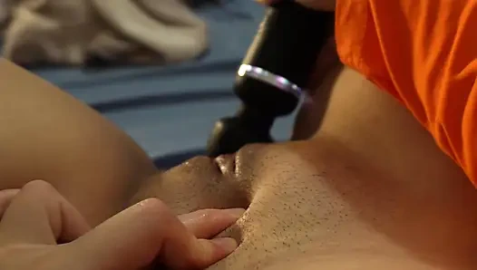 The Indian Stepsister is masturbating in white panties and I went there because I want to ask her to masturbate.