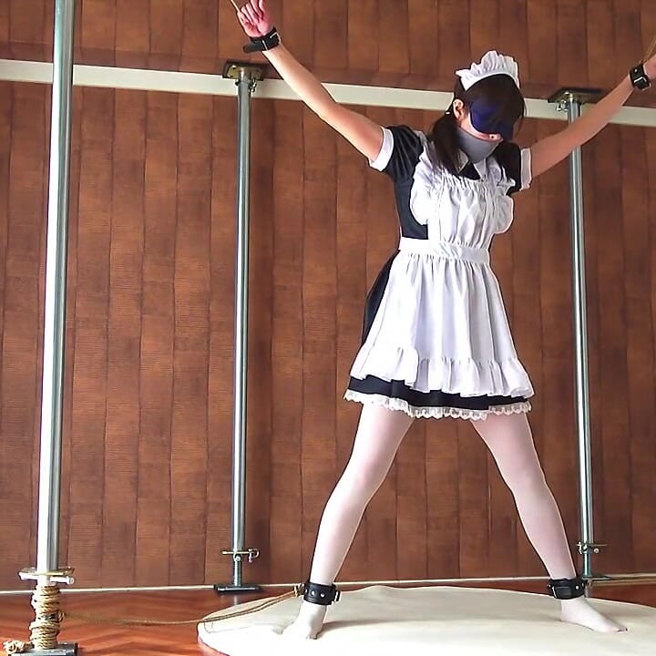 A Restrained Maid Writhing in Pleasure From a Remote-controlled Vibrator