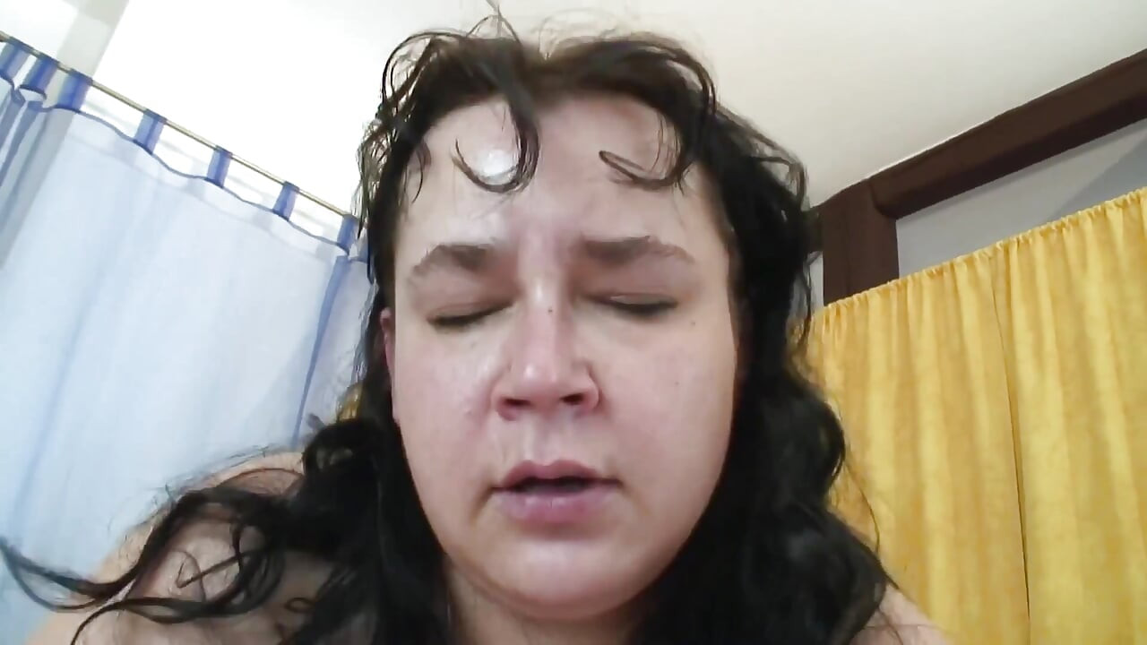 Big fat sexy curvy horny brunette with big tits and big ass gets wildly fucked by hard cock