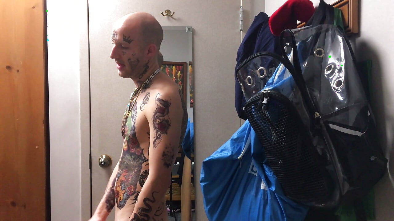 Face Tatted Masturbator
