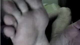Straight guys feet on webcam #593