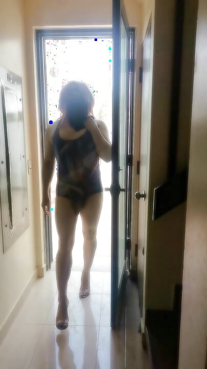 Stepping Outside to tease my neighbours while wearing Hijab