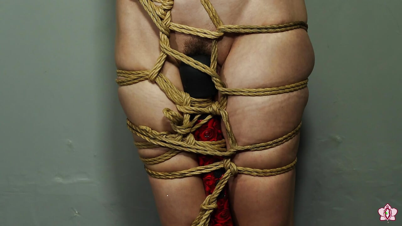 Slave Mila Tightly Tied in Orgasm Torment with Rope Bondage and Bound Orgasms