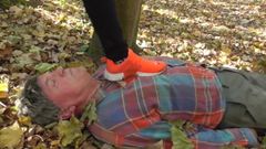 two german proll brats trample old slave outdoor no mercy