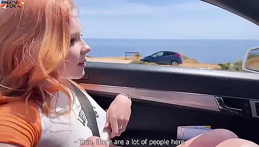 Girl Sucking Dick Stranger in Car and Doggy Fuck on a Rest