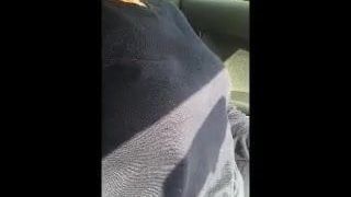 jaynes tits bouncing going over speed humps lol