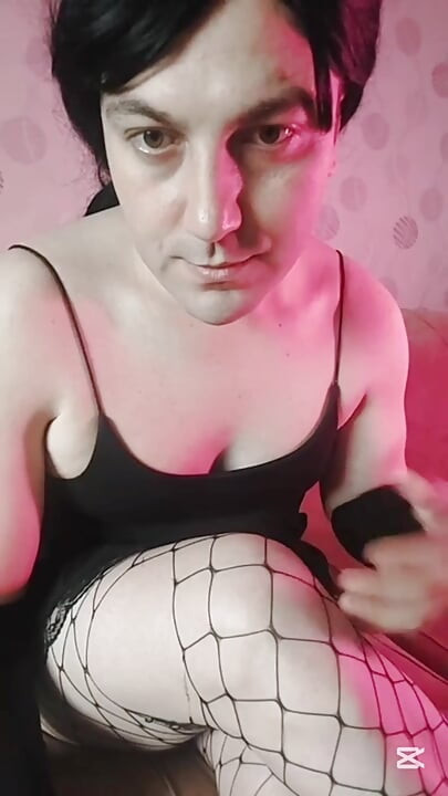 Smooth Slut Sissy in Cute Outfit Attractive Cleavage