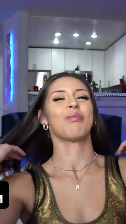 Emotional moment from "Bored Latina Beauty Makes Home Party With BF During Lockdown"