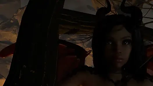 Black Futa Ladyboy Succubus Out on a Hunt