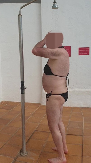 Wimp at the communal pool