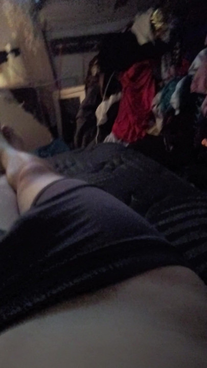 Me in bed in my underwear