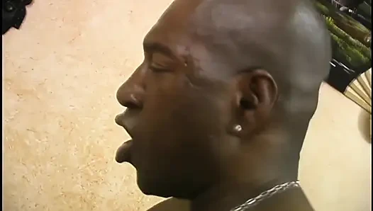 Horny Slut Blows a Thick Dark Penis Until Climax