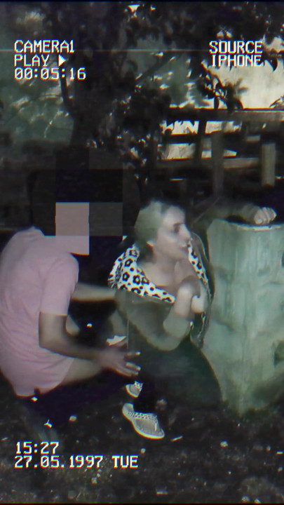 Key moment from "HOTWIFE sucks my cock in the street and the police catches us."