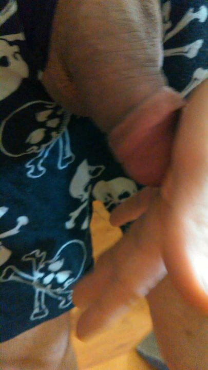 caressing my cock