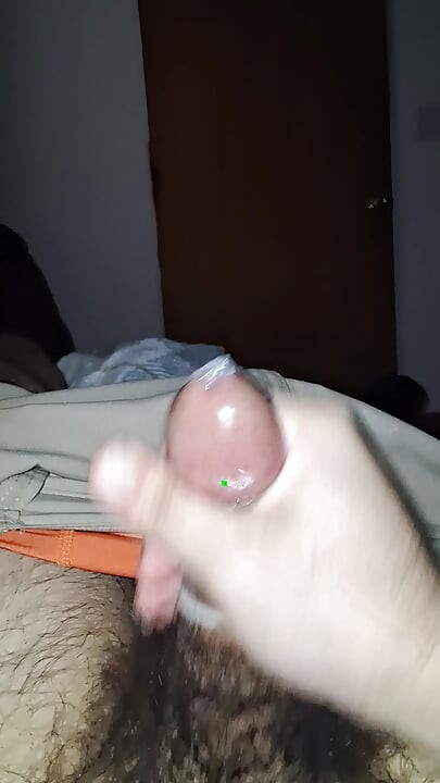 Stroking cock