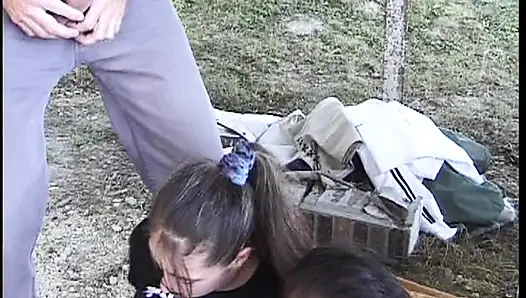 Mature Brunette Dripping Wet in Outdoor Hardcore Romp