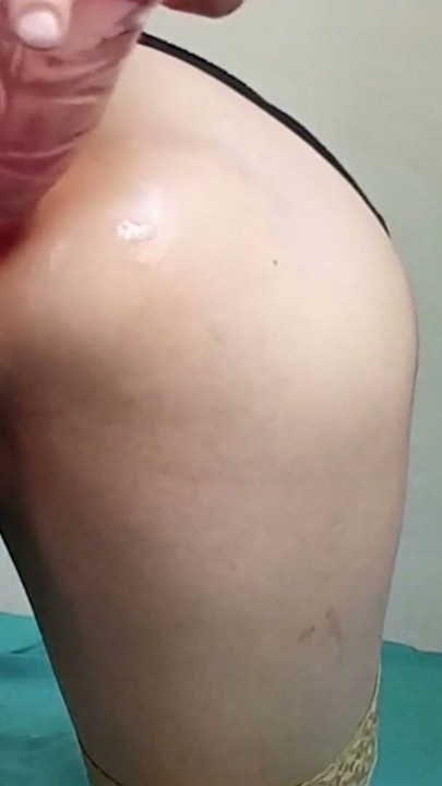 Nerdy bitch pleasing herself with a dildo | Clip 1