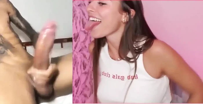 Paula Gonu pidiendo leche