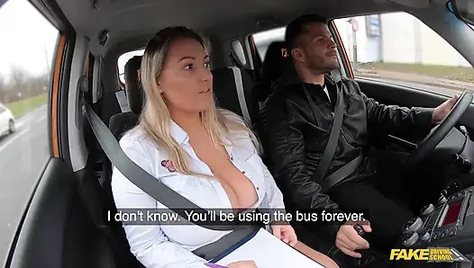 Fake Driving School - Crystal Swift Shows off Her Tits to Get a Licence