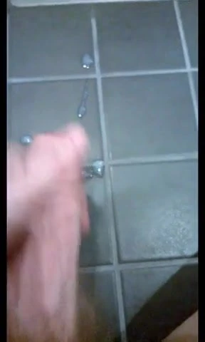 Stroking my penis.
