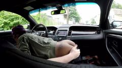 Black hooker car blowjob
