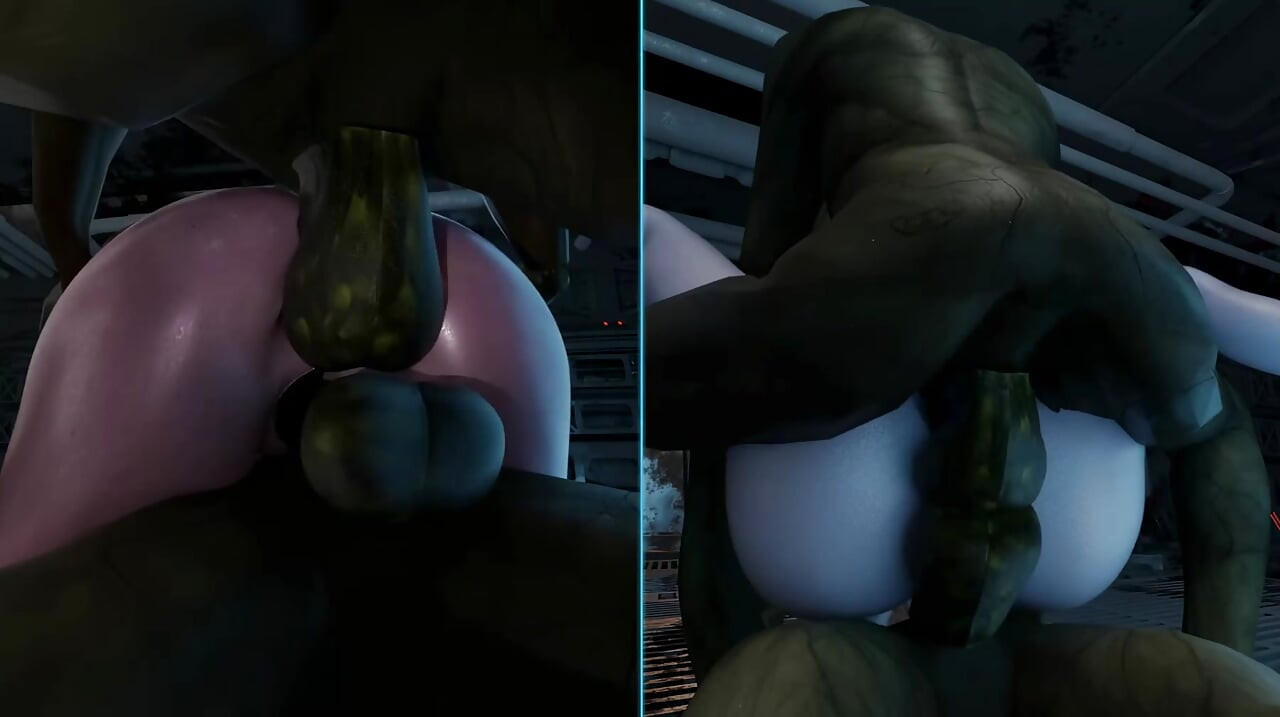 Lara and Tifa suck ogre cock while getting fucked in the pussy and ass at the same time. Monster fun 3D Hentai Game