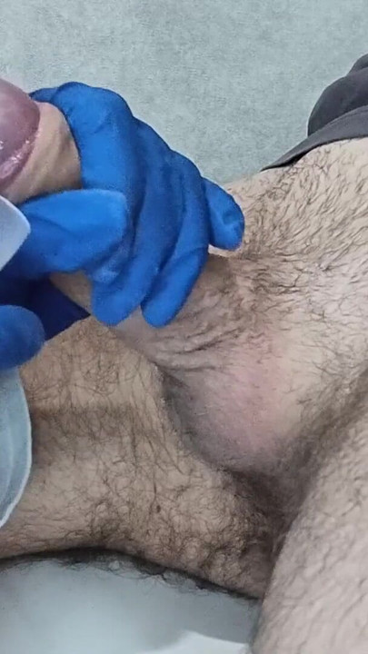Captivating moment from "nurse helps to take a sperm test"
