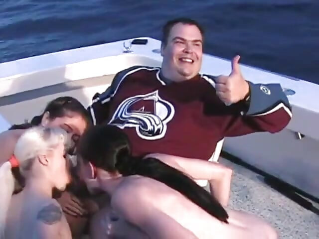 Three nasty sluts working one cock outdoors