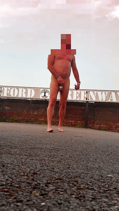 Edging barefoot walk ends with cumshot