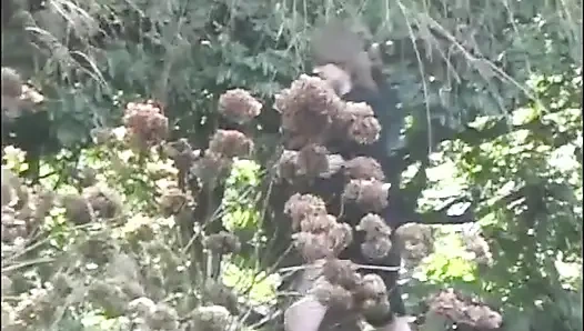 Cewek nakal pamer sekilas di luar ruangan