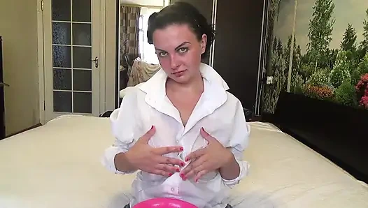 Kate teasing you stripping and lick the toilet